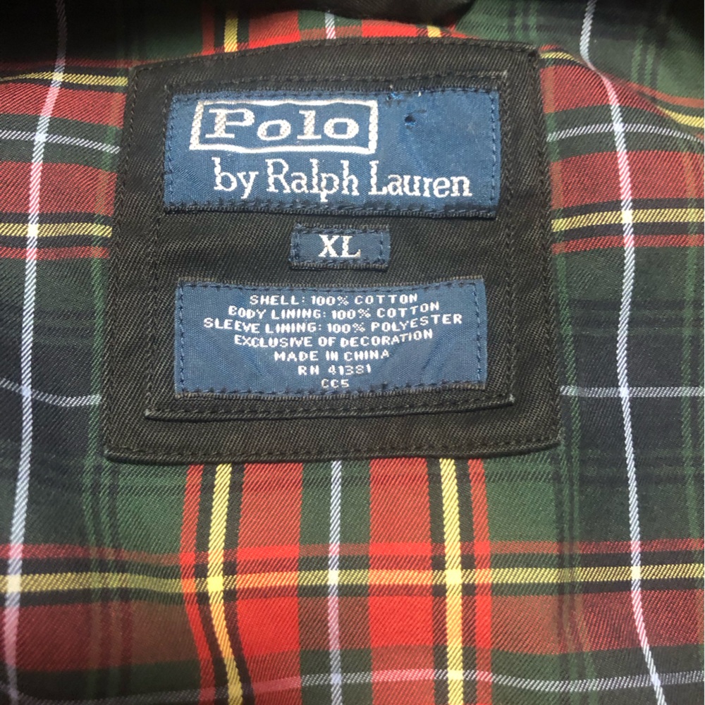 Polo Ralph Lauren preppy black jacket with red tartan interior - Picture 6 of 11
